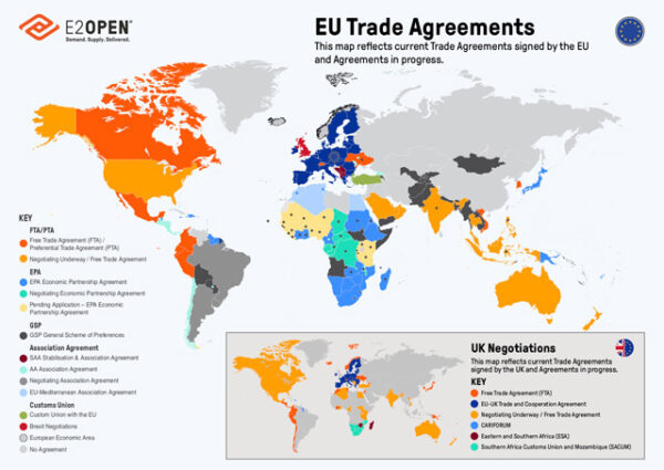 Eu Trade Agreements Map E2open 2407