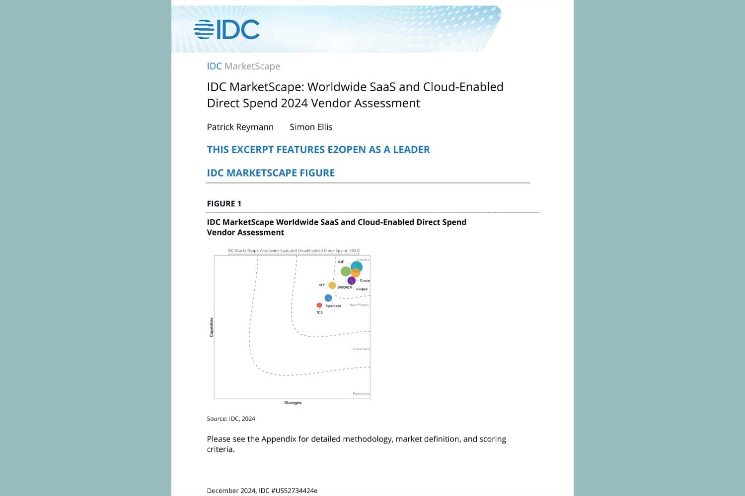 IDC MarketScape: Worldwide SaaS and Cloud-Enabled Direct Spend 2024 Vendor Assessment